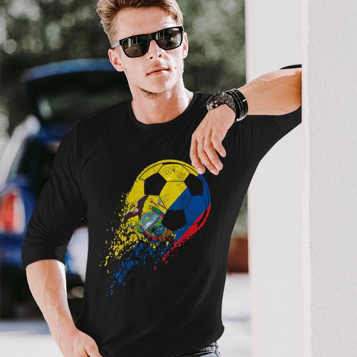 Ecuador Ecuadorian Flag Fan Pride Soccer Player Long Sleeve T-Shirt T-Shirt Gifts for Him
