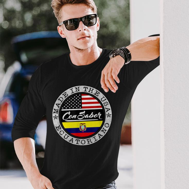 Ecuadorian American Camiseta Ecuatoriana Americana Long Sleeve T-Shirt Gifts for Him