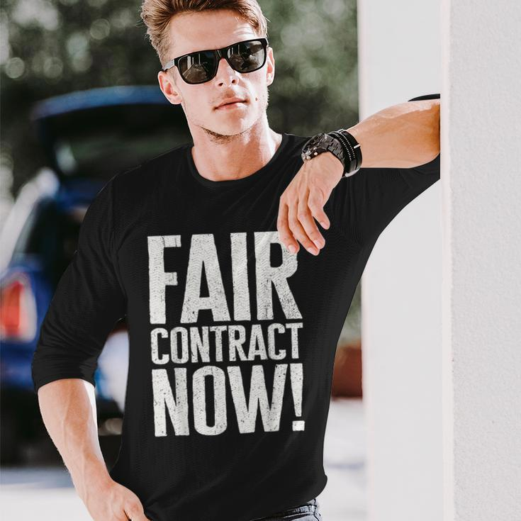 Fair Contract Now Writers Guild Of America Wga Strike Long Sleeve T-Shirt Gifts for Him