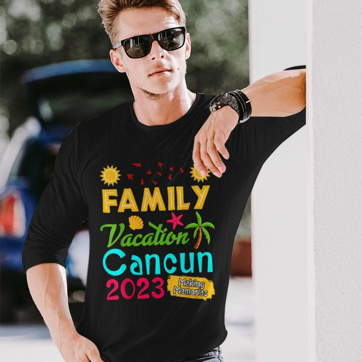 Family Vacation Cancun 2023 Summer Trip Long Sleeve T-Shirt T-Shirt Gifts for Him