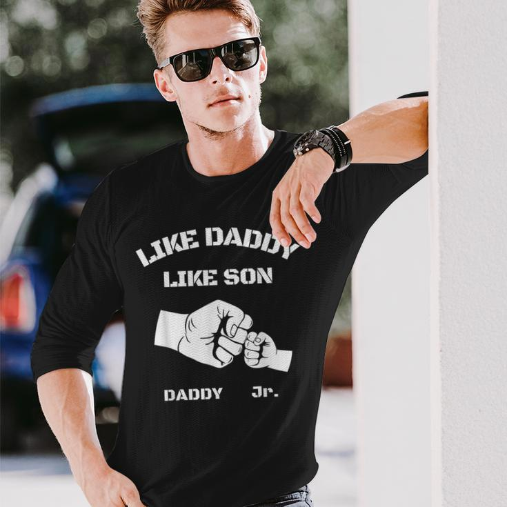 Father Son Fist Bump Matching Fathers Day Daddy Dad & Son Long Sleeve T-Shirt T-Shirt Gifts for Him