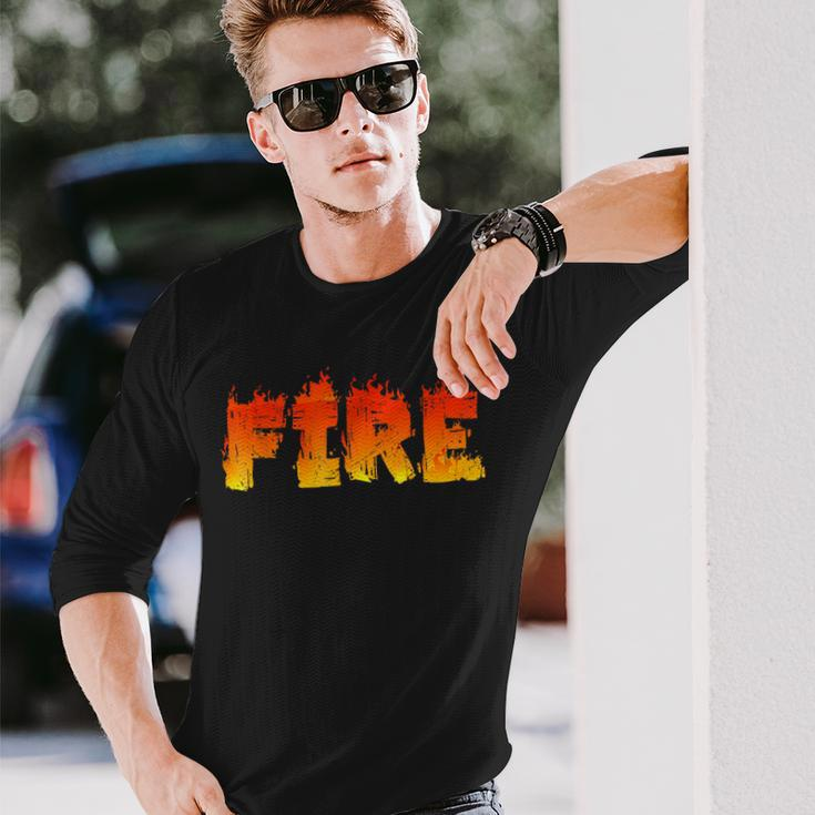 Fire Halloween Costume Fire And Ice Matching Couples Long Sleeve T-Shirt Gifts for Him