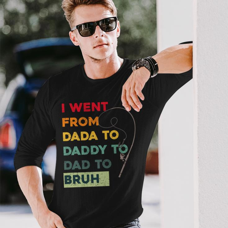 Fishing Fathers Day From From Dada Daddy Dad Bruh Long Sleeve T-Shirt T-Shirt Gifts for Him