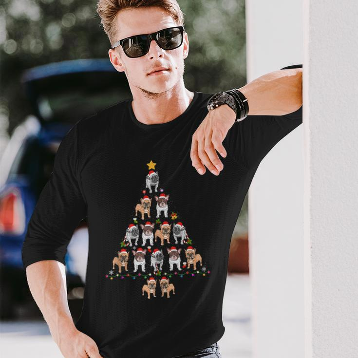 French Bulldog Christmas Tree Ugly Christmas Sweater Long Sleeve T-Shirt Gifts for Him