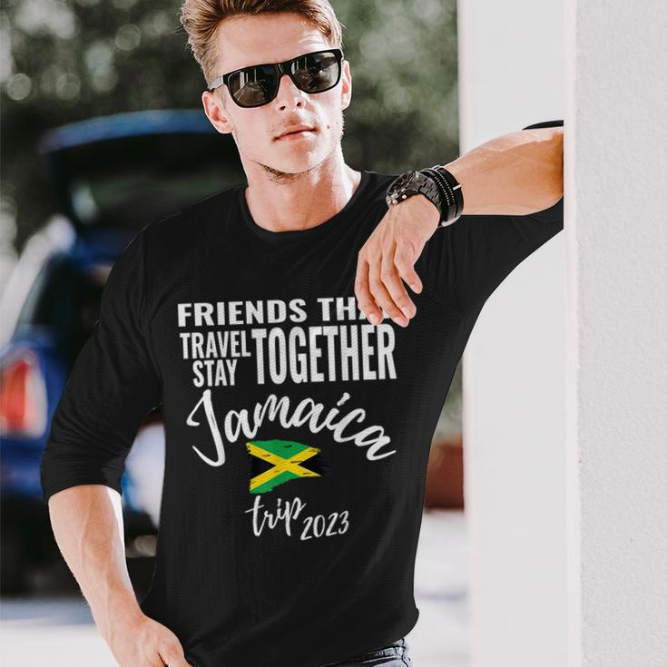 Friends That Travel Together Jamaica Girls Trip 2023 Group Long Sleeve T-Shirt Gifts for Him