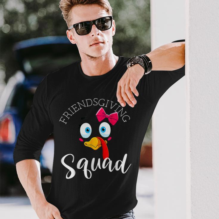 Friendsgiving Squad Happy Thanksgiving Turkey Day Long Sleeve T-Shirt Gifts for Him