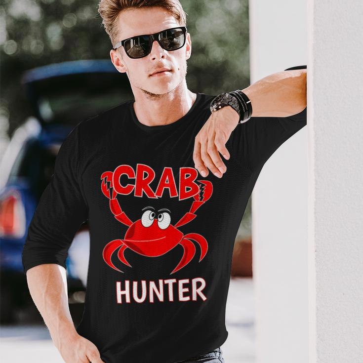 Crab Hunter Crabbing Seafood Hunting Crab Lover Long Sleeve T-Shirt Gifts for Him