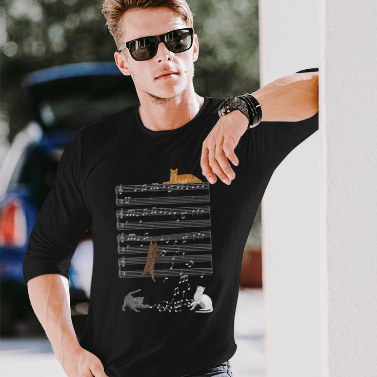 Musical Cats Cat And Music Lover Cat Long Sleeve T-Shirt Gifts for Him