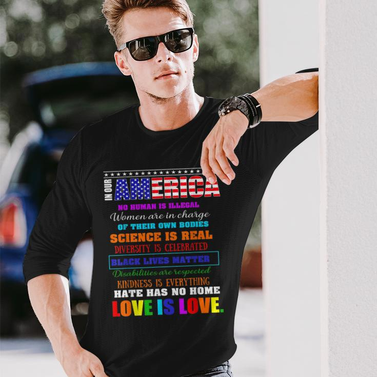 Gay Lesbian Lgbt 4Th Of July Month Long Sleeve T-Shirt Gifts for Him