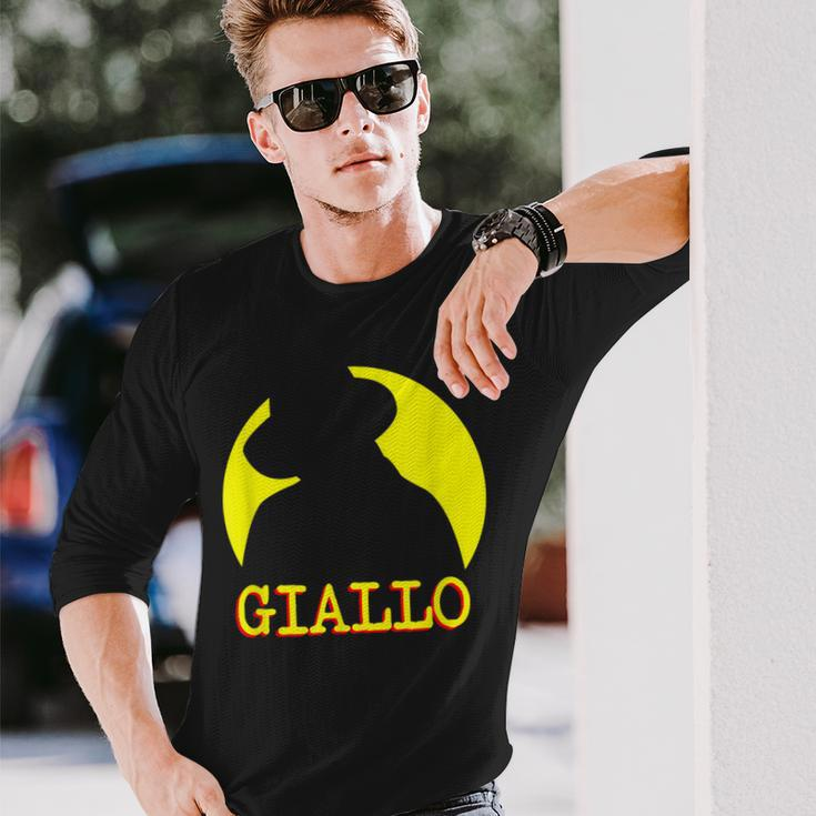 Giallo Italian Horror Movies 70S Retro Italian Horror Long Sleeve T-Shirt Gifts for Him