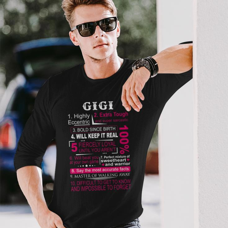 Gigi Name 100 Gigi Long Sleeve T-Shirt Gifts for Him