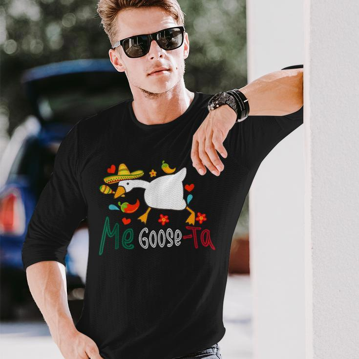 Me Goose Ta Mexican Spanish Goose Meme Cincode Mayo Long Sleeve T-Shirt T-Shirt Gifts for Him