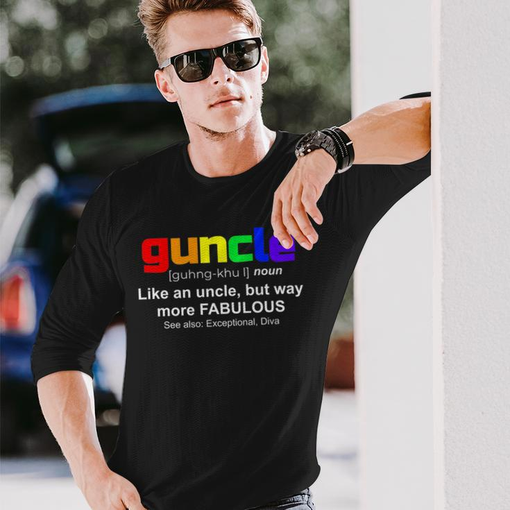 Guncle For Gay Uncle Lgbt Pride Long Sleeve T-Shirt Gifts for Him