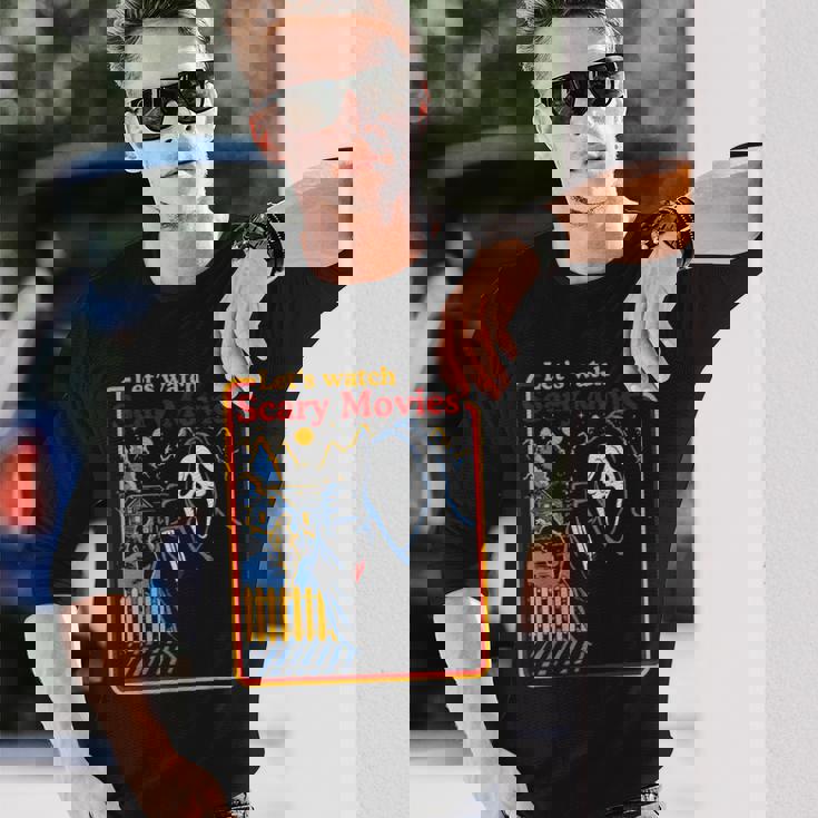 Halloween Let’S Watch Scary Horror Movies Ghost Series Retro Halloween Long Sleeve T-Shirt T-Shirt Gifts for Him Halloween Let’S Watch Scary Horror Movies Ghost Series Retro Halloween Long Sleeve T-Shirt T-Shirt Gifts for Him