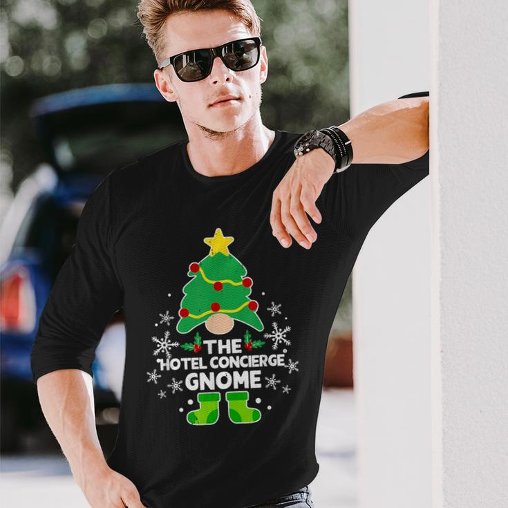 Hotel Concierge Gnome Xmas Family Holiday Christmas Matching Long Sleeve T-Shirt Gifts for Him