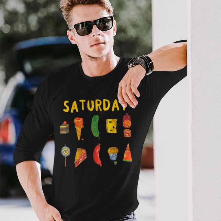 Hungry Caterpillars Saturday Fruit Lover Vegan Long Sleeve Gifts for Him