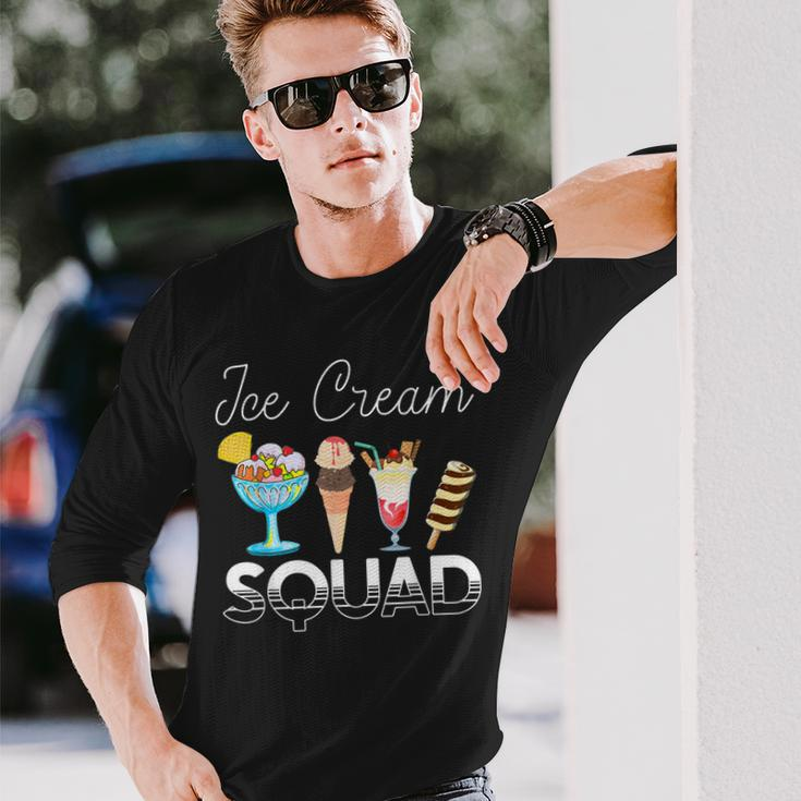 Ice Cream Squad Quotes Ice Cream Cone Lovers Long Sleeve T-Shirt T-Shirt Gifts for Him
