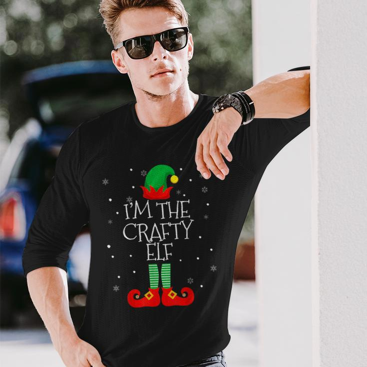 I'm The Crafty Elf Family Matching Christmas Costume Long Sleeve T-Shirt Gifts for Him