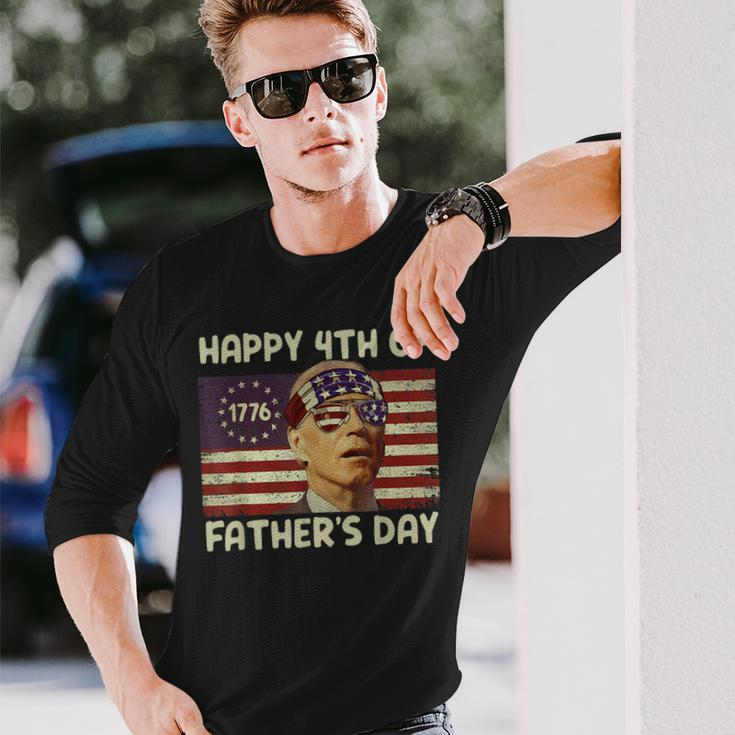 Joe Biden Happy 4Th Of Fathers Day 4Th Of July Long Sleeve T-Shirt Gifts for Him