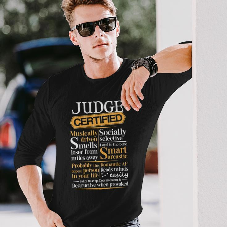 Judge Name Certified Judge Long Sleeve T-Shirt Gifts for Him