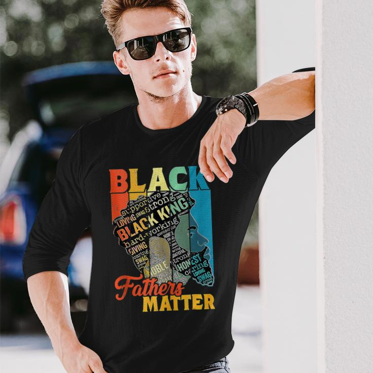 Junenth Black Fathers Matter Dad Pride Fathers Day 2023 Long Sleeve T-Shirt T-Shirt Gifts for Him