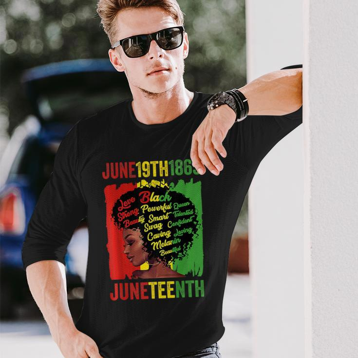 Junenth Is My Independence Day Black Queen Black Pride Long Sleeve T-Shirt T-Shirt Gifts for Him