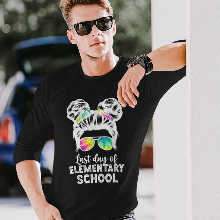 Last Day Of Elementary School Graduation Messy Buns Long Sleeve T-Shirt T-Shirt Gifts for Him