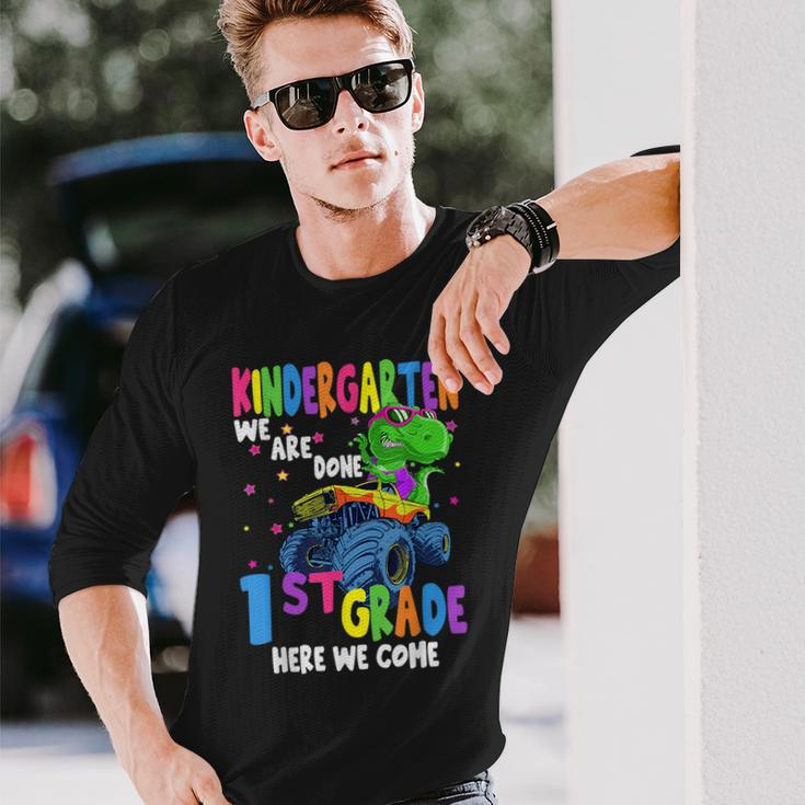 Last Day Of School Kindergarten Truck Dinosaur Graduate Long Sleeve T-Shirt T-Shirt Gifts for Him