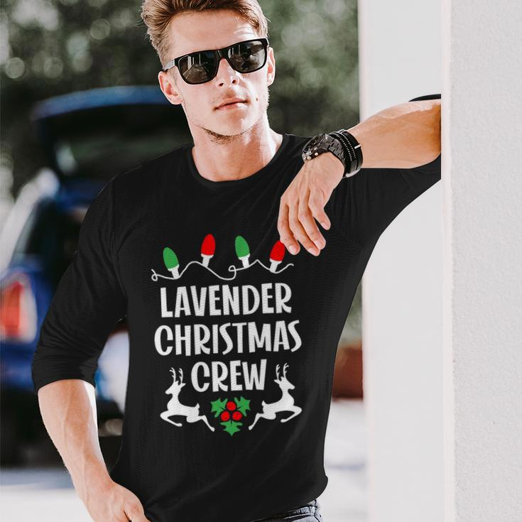 Lavender Name Christmas Crew Lavender Long Sleeve T-Shirt Gifts for Him