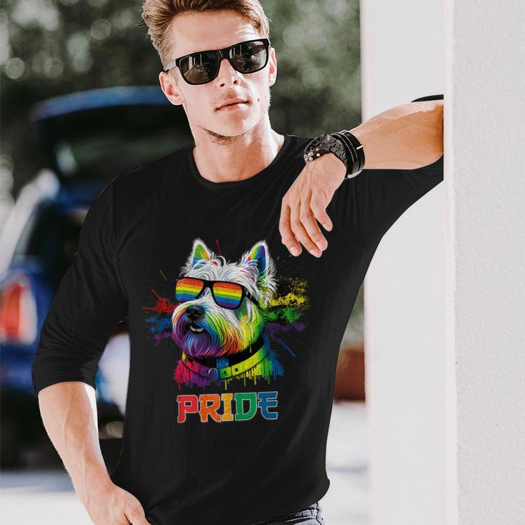 Lgbt Lesbian Gay Pride Westie Dog Long Sleeve T-Shirt T-Shirt Gifts for Him