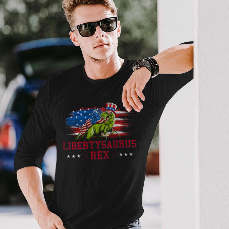 Libertysaurus Rex American Flag Independence Day 1 Long Sleeve T-Shirt Gifts for Him