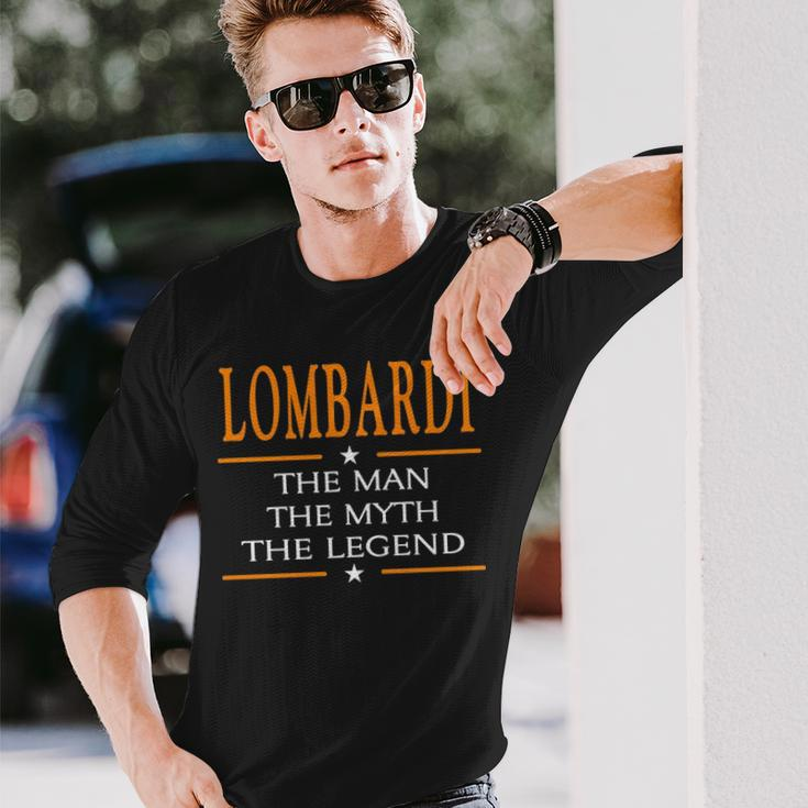 Lombardi Name Lombardi The Man The Myth The Legend Long Sleeve T-Shirt Gifts for Him