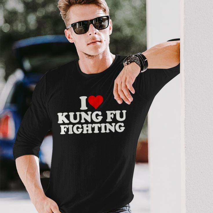I Love Heart Kung Fu Fighting Long Sleeve T-Shirt T-Shirt Gifts for Him