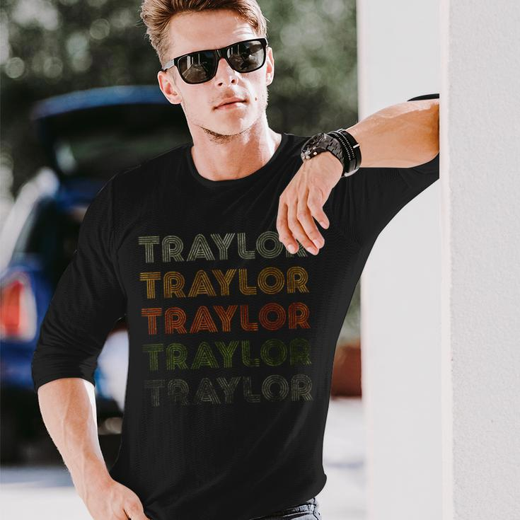 Love Heart Traylor Grunge Vintage Style Black Traylor Long Sleeve T-Shirt Gifts for Him