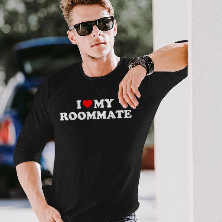 I Love My Roommate- I Heart My Roommate Red Heart Long Sleeve T-Shirt Gifts for Him