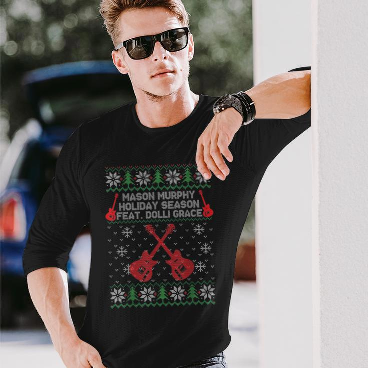 Mason Murphy Holiday Season Guitar Ugly Christmas Sweaters Long Sleeve T-Shirt Gifts for Him