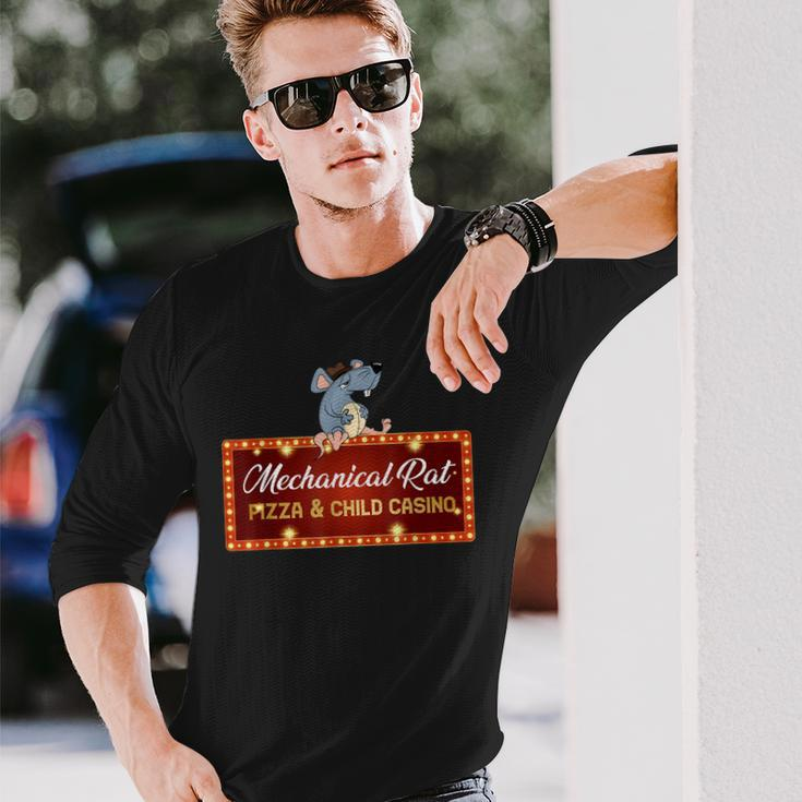 Mechanical Rat Pizza And Child Casino Long Sleeve T-Shirt T-Shirt Gifts for Him