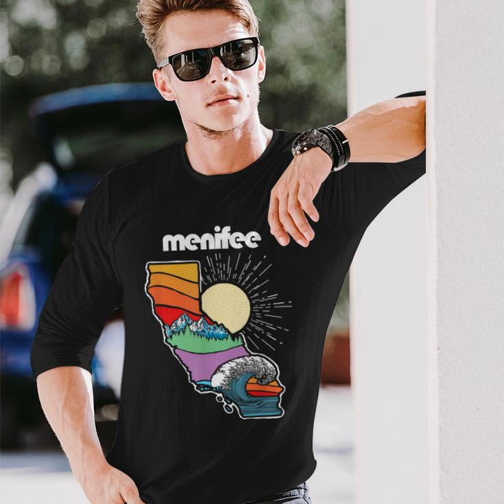 Menifee California Outdoors Retro Nature Graphic Long Sleeve T-Shirt Gifts for Him