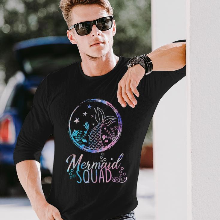 Mermaid Birthday Squad Party Matching Mermaid Lovers Long Sleeve T-Shirt T-Shirt Gifts for Him