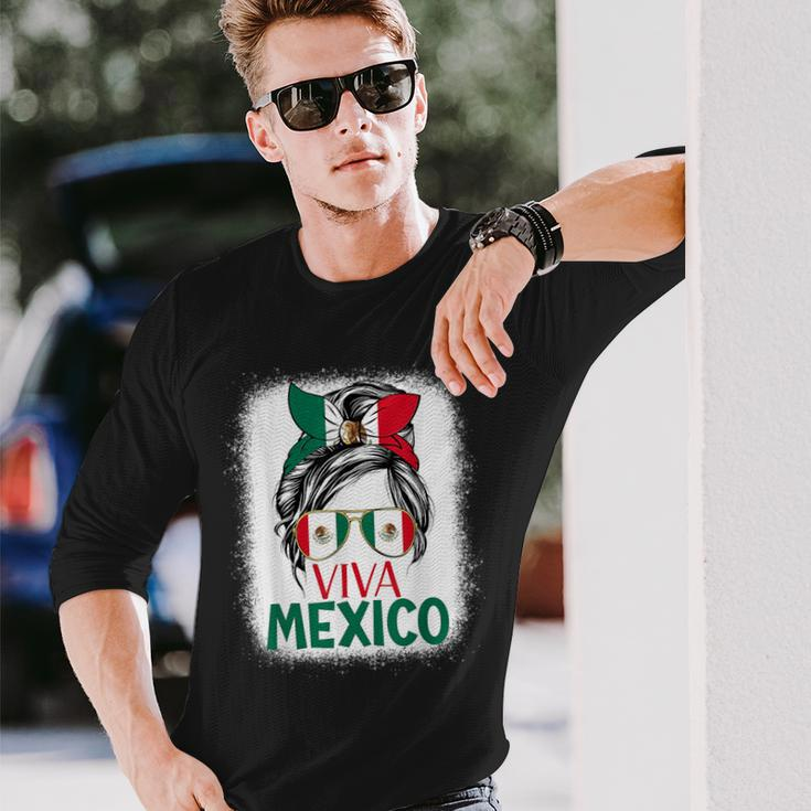Mexico Independence Day Viva Mexican Flag Pride Hispanic Long Sleeve T-Shirt Gifts for Him