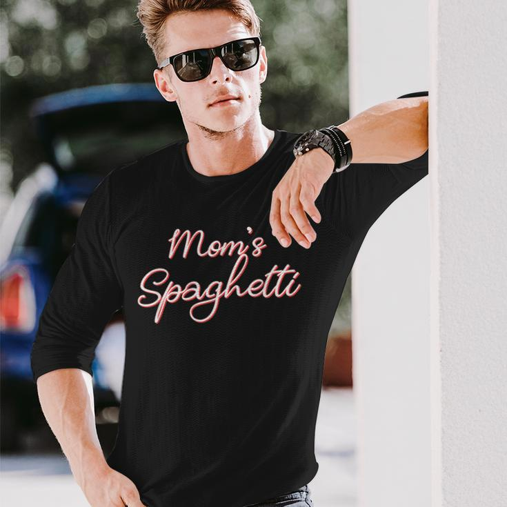 Moms Spaghetti And Meatballs Lover Meme Long Sleeve T-Shirt T-Shirt Gifts for Him