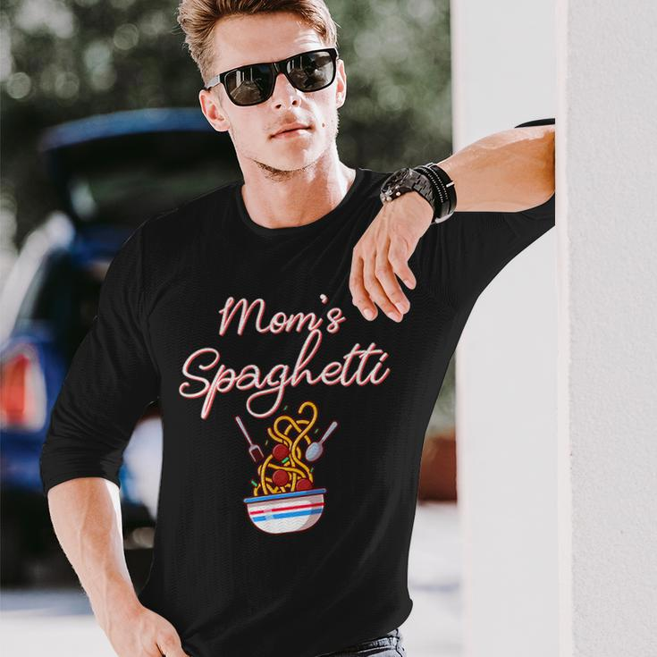 Moms Spaghetti And Meatballs Meme Food Long Sleeve T-Shirt T-Shirt Gifts for Him