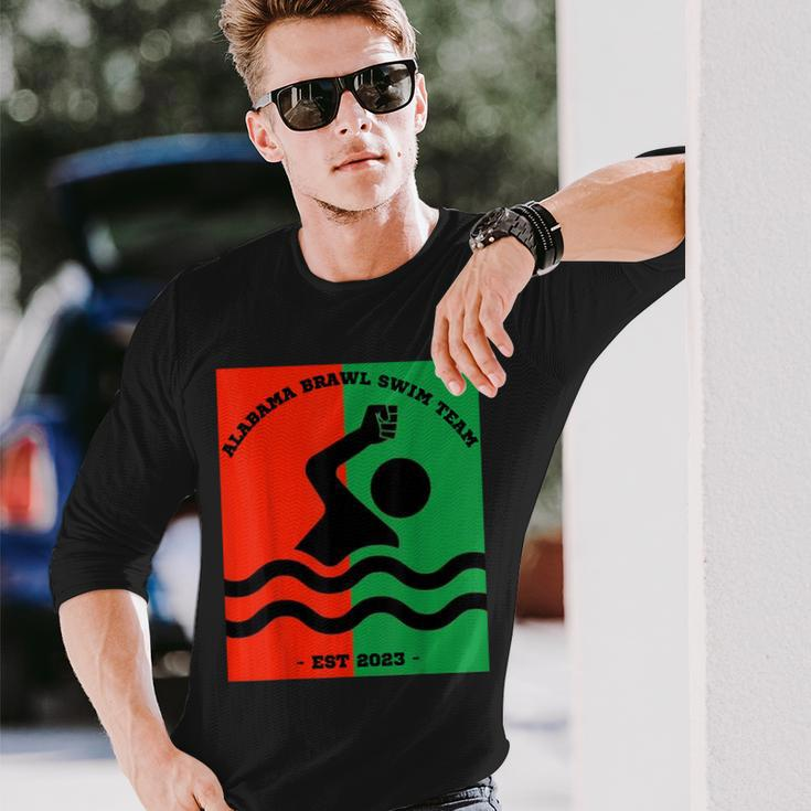 Montgomery Alabama Brawl Swim Team Graphic Top Long Sleeve T-Shirt Gifts for Him