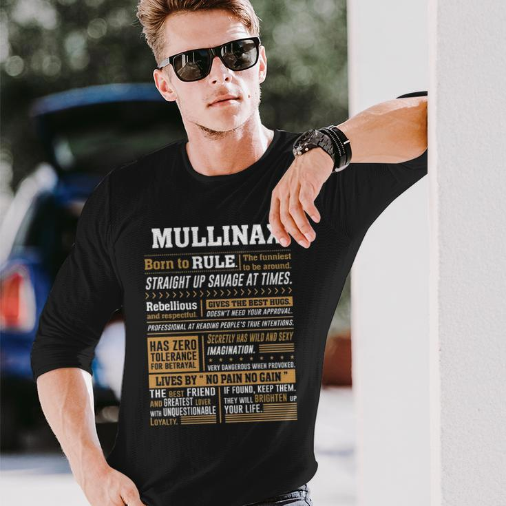 Mullinax Name Mullinax Born To Rule Straight Up Savage At Times Long Sleeve T-Shirt Gifts for Him