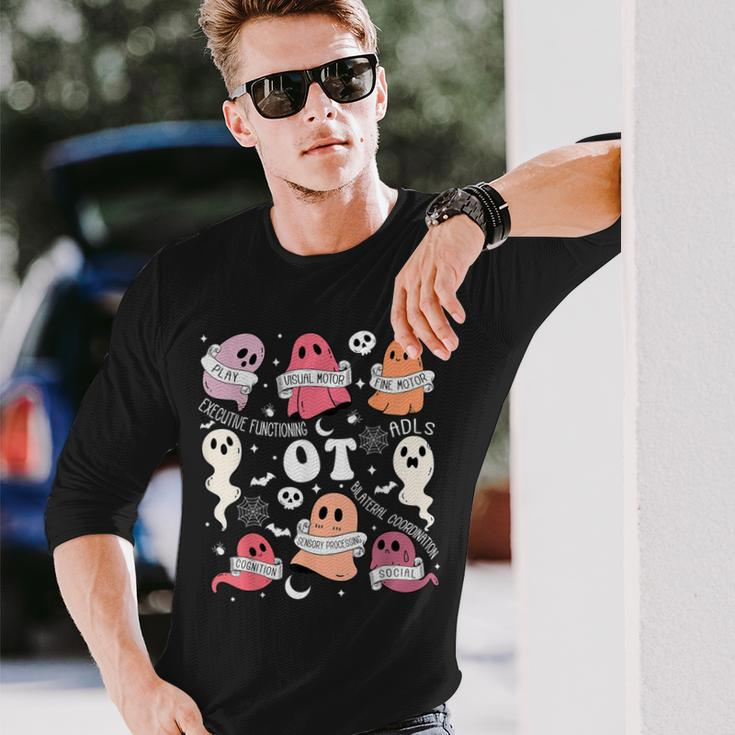 Occupational Therapy Ot Ota Halloween Spooky Cute Ghosts Long Sleeve Gifts for Him