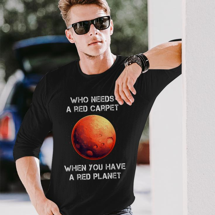 Occupy Mars Space Explorer Astronomy Red Planet Long Sleeve T-Shirt Gifts for Him