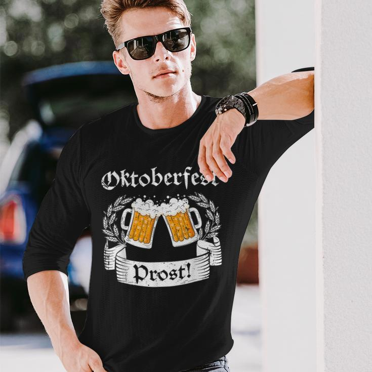 Oktoberfest Prost German Cheers Long Sleeve T-Shirt Gifts for Him