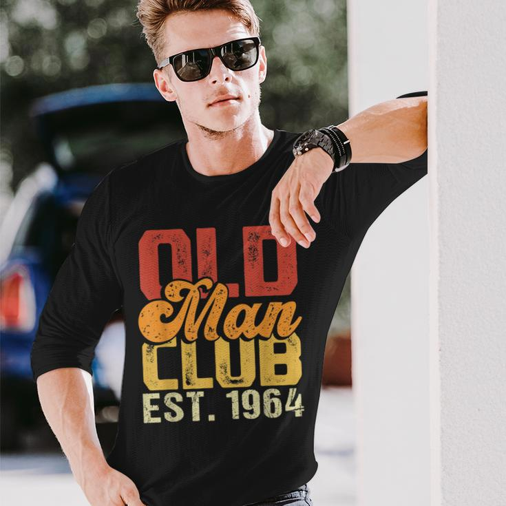 Old Man Club Est1964 Birthday Vintage Graphic Long Sleeve T-Shirt T-Shirt Gifts for Him