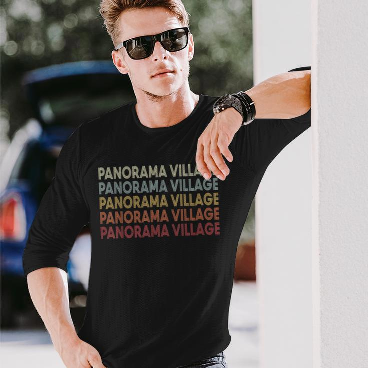 Panorama-Village Texas Panorama-Village Tx Retro Vintage Long Sleeve T-Shirt Gifts for Him