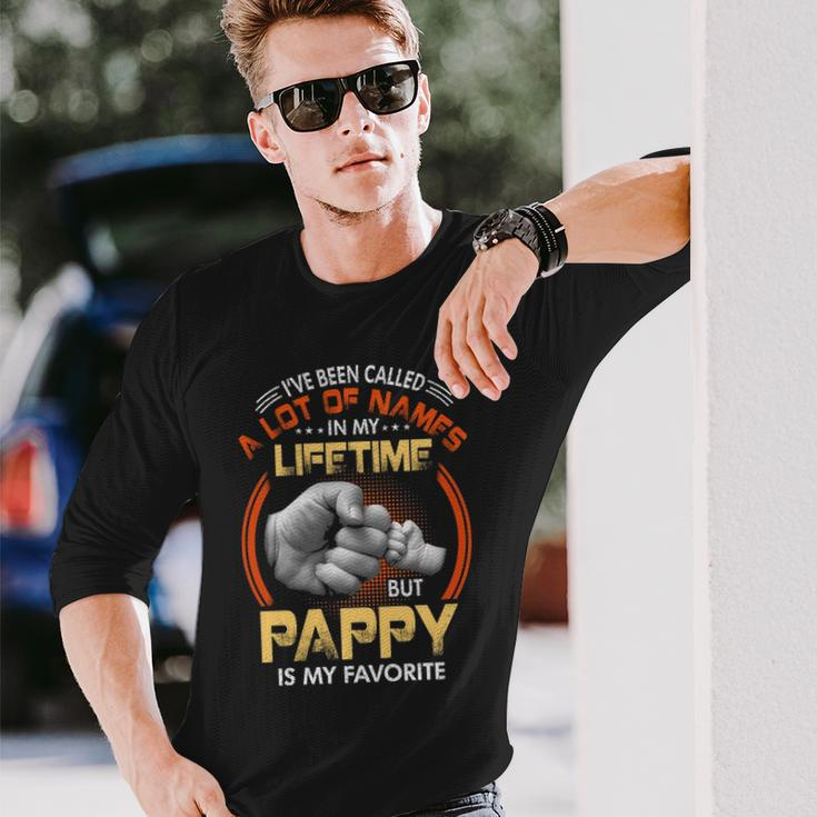 Pappy Grandpa A Lot Of Name But Pappy Is My Favorite Long Sleeve T-Shirt Gifts for Him